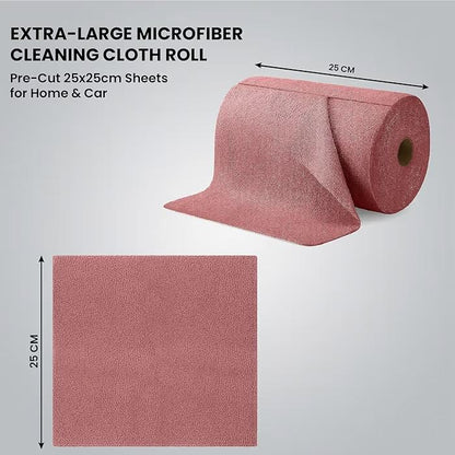 𝐌𝐢𝐜𝐫𝐨𝐟𝐢𝐛𝐞𝐫 𝐂𝐥𝐞𝐚𝐧𝐢𝐧𝐠 𝐑𝐨𝐥𝐥 – 50 Reusable Sheets in 1 Roll
