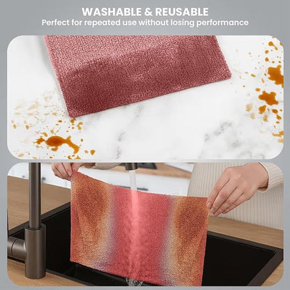 𝐌𝐢𝐜𝐫𝐨𝐟𝐢𝐛𝐞𝐫 𝐂𝐥𝐞𝐚𝐧𝐢𝐧𝐠 𝐑𝐨𝐥𝐥 – 50 Reusable Sheets in 1 Roll