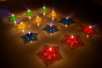 3D Multicolor Reflective Water Rangoli Diya