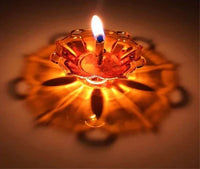 3D Multicolor Reflective Water Rangoli Diya