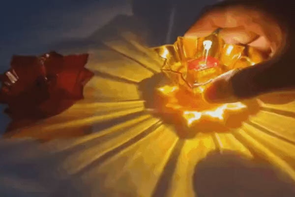 3D Multicolor Reflective Water Rangoli Diya video